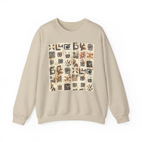 Mayan Petroglyph Stamped Texture Unisex Sweatshirt