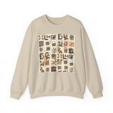 Mayan Petroglyph Stamped Texture Unisex Sweatshirt
