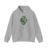Turquoise Western Aztec Gem Illustration Unisex Hoodie