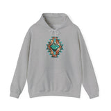 Turquoise Western Aztec Gem Illustration Unisex Hoodie