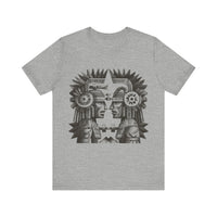 Mirrored Aztec Warriors in Glyph Style Unisex T-Shirt