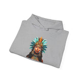 Aztec Royal Warrior Queen Portrait Illustration Unisex Hoodie