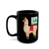 Sacred Llama of the Inca Andes Black Mug