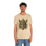 Aztec Golden Feather Headdress Mask Unisex T-Shirt
