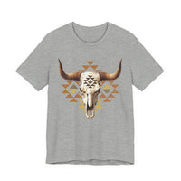 Tribal Bull Skull Earth Symbol Illustration Unisex T-Shirt