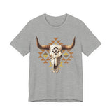 Tribal Bull Skull Earth Symbol Illustration Unisex T-Shirt