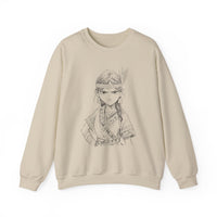 Brave Inca Girl Ink Warrior Portrait Unisex Sweatshirt