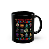 Pixel Art Aztec Gods Mythology Black Mug