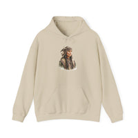 Inca Warrior Woman with Feathered Headdress Watercolor Unisex Hoodie