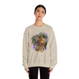 Aztec Quetzalcoatl Priestess Under Moon Unisex Sweatshirt