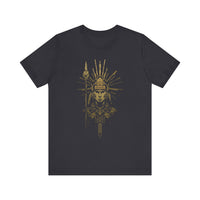 Golden Shaman Tribal Symbol Line Art Unisex T-Shirt