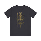 Golden Shaman Tribal Symbol Line Art Unisex T-Shirt
