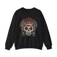 Pixel Art Aztec Skull Totem Unisex Sweatshirt