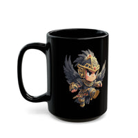Chibi Falcon Warrior Inca Armor Black Mug