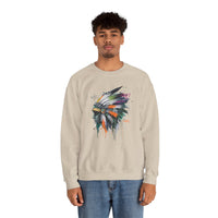 Urban Feather Headdress Graffiti Unisex Sweatshirt
