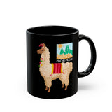 Sacred Llama of the Inca Andes Black Mug