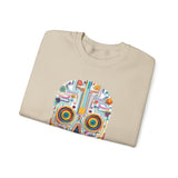 Neon Circuit Aztec Skull Cartoon Style Unisex Sweatshirt