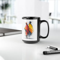Andean Couple Poncho Art Black Mug