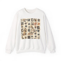 Mayan Petroglyph Stamped Texture Unisex Sweatshirt