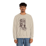 Aztec Warrior Woman Jaguar Spirit Sketch Unisex Sweatshirt