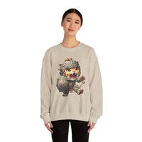 Chibi Mayan Jaguar Warrior with Tribal Shield Unisex Sweatshirt