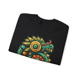 Colorful Quetzalcoatl Sun Serpent Glyph Style Unisex Sweatshirt