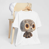 Glow-Eyed Aztec Skull Chibi Unisex T-Shirt