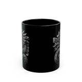Aztec Serpent Quetzalcoatl Tribal Design Black Mug