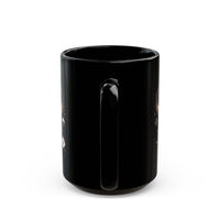 Western Longhorn Cosmic Totem Illustration Black Mug