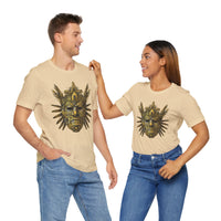 Aztec Golden Feather Headdress Mask Unisex T-Shirt