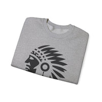 Tribal Warrior Headdress Emblem Illustration Unisex Sweatshirt