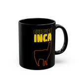 Sacred Inca Llama Emblem Black Mug
