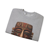 Ancient Andean Tribal Mask Stylized Face Unisex Sweatshirt