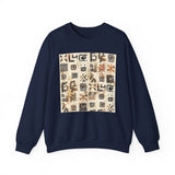 Mayan Petroglyph Stamped Texture Unisex Sweatshirt