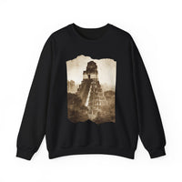 Vintage Tikal Jungle Temple Sepia Print Unisex Sweatshirt