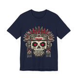 Pixel Art Aztec Skull Totem Unisex T-Shirt