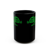 Mesoamerican Chameleon Symbol Black Mug