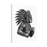 Aztec Warrior Mesoamerican Art Canvas