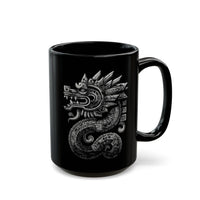 Aztec Serpent Quetzalcoatl Tribal Design Black Mug