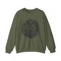 Mayan Jaguar Deity Woodcut Style Unisex Sweatshirt