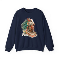 Maya Elder Warrior Watercolor Portrait Unisex Sweatshirt