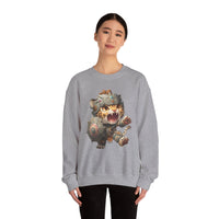 Chibi Mayan Jaguar Warrior with Tribal Shield Unisex Sweatshirt