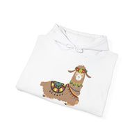 Resting Alpaca In Traditional Ornaments Unisex Hoodie