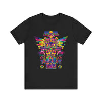 Psychedelic Mesoamerican Totem Mask Unisex T-Shirt