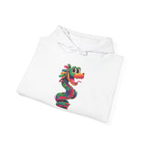 Cartoon Quetzalcoatl Cyber Serpent Unisex Hoodie