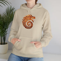 Spiral Quetzalcoatl Feathered Serpent Glyph Style Unisex Hoodie