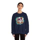 Aztec Floral Cow Skull on Turquoise Pattern Unisex Sweatshirt