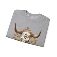 Tribal Bull Skull Earth Symbol Illustration Unisex Sweatshirt