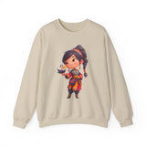 Chibi Inca Girl with Baby Condor Unisex Sweatshirt