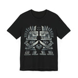 Obsidian Blade Warriors Aztec Glyph Style Unisex T-Shirt